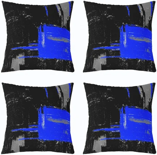 Miniatura 5 de Juego de 2 fundas de almohada abstractas de 16 x 16 pulgadas para niños, niñas, adolescentes, decoración de dormitorio, moderna a rayas, decoración