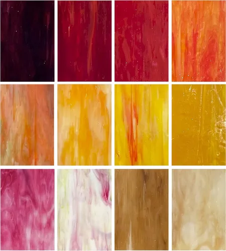 Paquete de 12 hojas de vitral de 6 x 4 pulgadas, paneles de catedral para un fácil corte y colores vibrantes DIY y manualidades de mosaico (mezcla