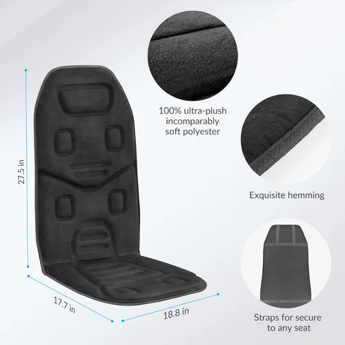 Miniatura 7 de COMFIER Masajeador de Espalda con Calor, Cojín de Masaje de Asiento con Control por Aplicación y Vibración, 10 Motores y 3 Niveles de Calor, Negro