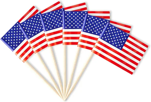 Miniatura 6 de Palillos de dientes pequeños con bandera australiana para aperitivos de fiesta, cupcakes, pasteles y comida, perfectos para vacaciones nacionales