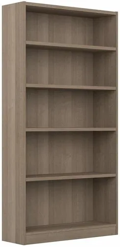 Miniatura 11 de Pemberly Row Librería pequeña de 2 estantes en olmo natural, madera de ingeniería Blanco puro