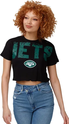 Miniatura 19 de FOCO NFL Womens NFL Team Logo Ladies Fashion Distressed Wordmark Petite Size Crop Top Shirt