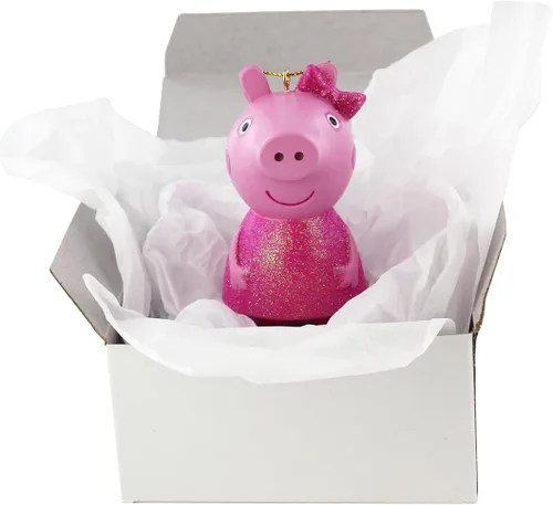 Miniatura 2 de Kurt S. Adler - Adorno de Peppa Pig - Vestido de Navidad con purpurina rosa en caja