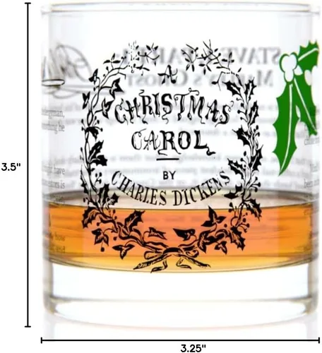 Miniatura 5 de Well Told Classic Literature Rocks Glass – A Christmas Carol por Charles Dickens – Vaso de whisky a la antigua moda para los amantes de los libros