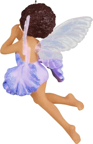 Miniatura 2 de Hallmark Keepsake Adorno de Navidad de plástico 2022, hada mensajeros iris hada