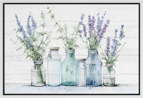 Miniatura 44 de SIGNFORD Lienzo impreso para pared, cielo nublado, bosque verde, prado, naturaleza, desierto, ilustraciones florales botánicas, arte moderno