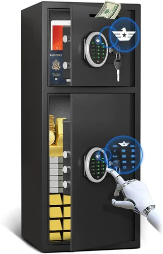 Miniatura 11 de 6.0 Pies Cúbicos Caja de Seguridad para el Hogar Extra Grande Caja de Seguridad Ignífuga e Impermeable, Caja de Seguridad Digital para el Hogar