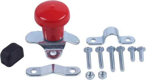 Miniatura 2 de Pomo giratorio para volante WSV122R con funda de goma, ajuste universal para John Deere Case Ford Tractors Woods Spinner y muchos más autos, Rojo