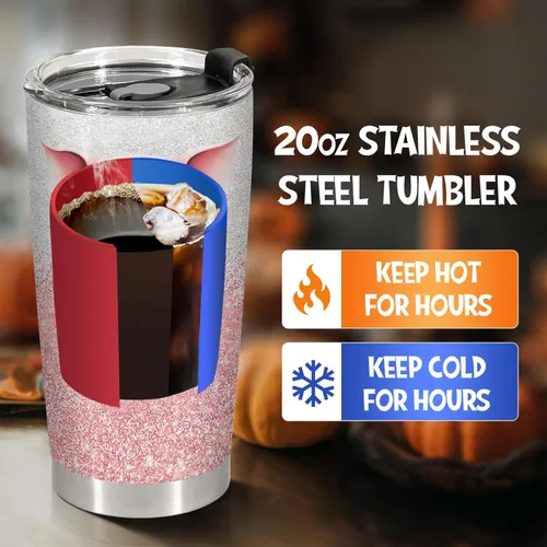 Miniatura 3 de 34HD Solo una chica que ama a los cerdos Taza con tapa de 20 onzas, taza de granjero aislada al vacío, regalos para mujeres amantes de los cerdos