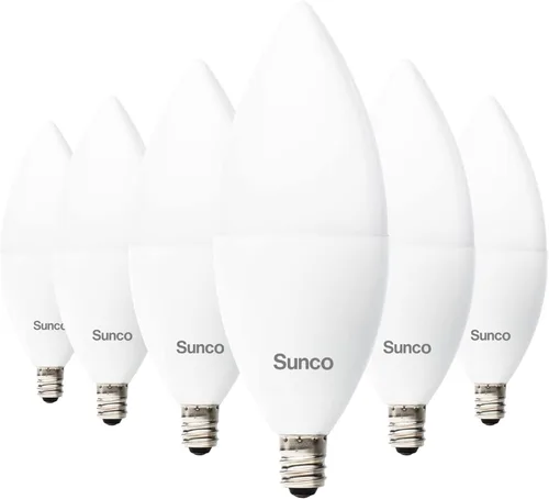 Miniatura 8 de Sunco - Bombillas LED B11 con sensor de luz del atardecer al amanecer, sensor de fotocélula 5W = 40W, 2700K blanco suave, 450 LM, base E12