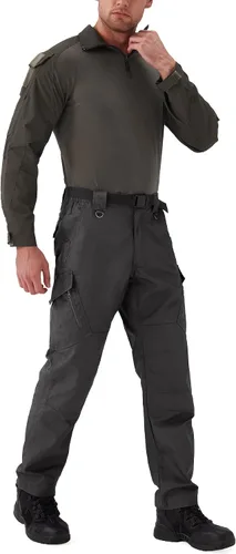 Miniatura 4 de URBEST Pantalones tácticos Ripstop para hombre, pantalones cargo resistentes al agua, pantalones de trabajo ligeros para senderismo al aire libre