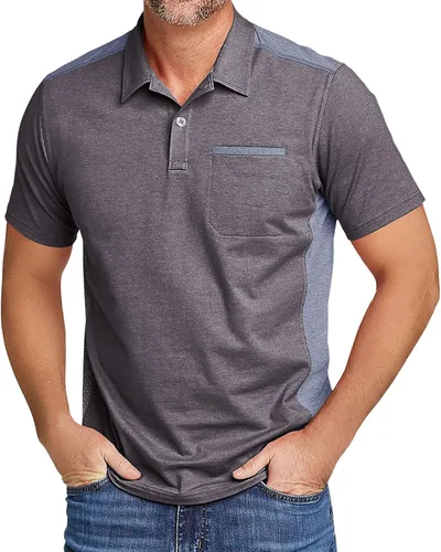 Miniatura 23 de V VALANCH Polo de golf de manga corta para hombre, estilo casual, con cuello que absorbe la humedad