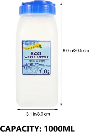 Miniatura 7 de Botella de agua fría de plástico grande de 64 onzas con tapa, contenedor portátil de almacenamiento de jugo y leche para uso en el hogar fitness al