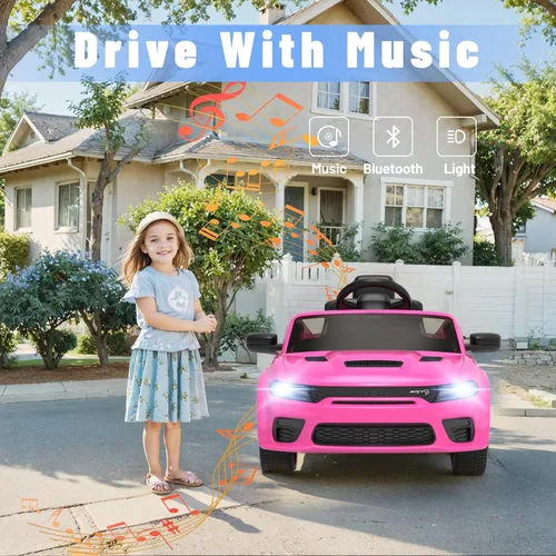 Miniatura 4 de Carro Montable de 12V con Licencia Dodge Charger SRT Hellcat Carro Eléctrico para Niños con Control Remoto, Vehículo Eléctrico para Niños de 3