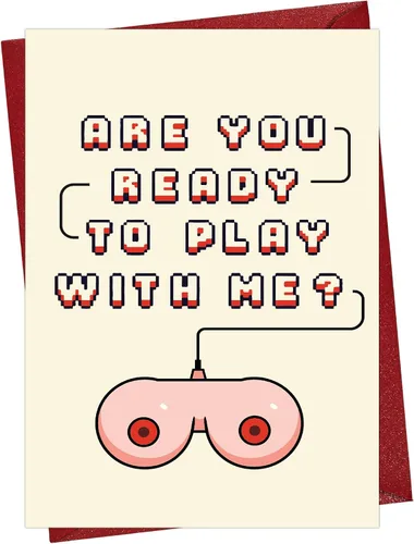 Miniatura 7 de Cheerin Divertida tarjeta de aniversario con sobres, tarjetas de amor humorísticas para él y ella, tarjeta romántica para marido, esposa, prometido