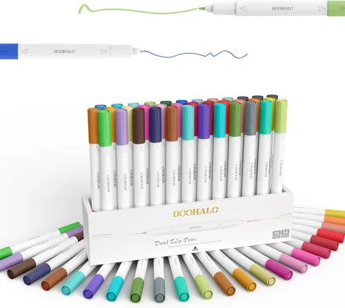 DOOHALO Bolígrafos de punta fina para Cricut Joy/Joy Xtra - Bolígrafos de doble punta con puntas de 0.4 y 1.0, 36 paquetes por juego para escribir y