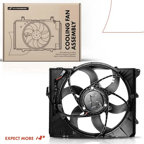 Miniatura 8 de Ensamble de ventilador de enfriamiento de radiador de motor A-Premium compatible con modelos BMW - 325i 2006, 325xi 2006, 328i 2007-2013, 328i