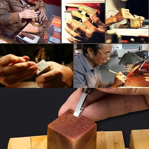 Miniatura 6 de Juego de herramientas de tallado de piedra Juego de herramientas de tallado de cincel, 8 unids grabado tallado hoja de corte cincel juego