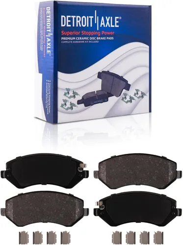 Miniatura 4 de Detroit Axle – Rotores de freno de disco delantero con almohadillas de cerámica con accesorios de repuesto para Jeep Liberty 2002 – 2007 – Juego