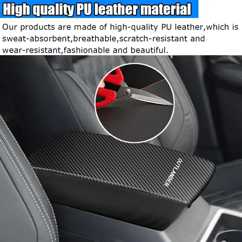 Miniatura 6 de Accesorios interiores personalizados para Mitsubishi Outlander 2022 2023 Outlander PHEV 2023 2024, cubierta de cuero para consola central