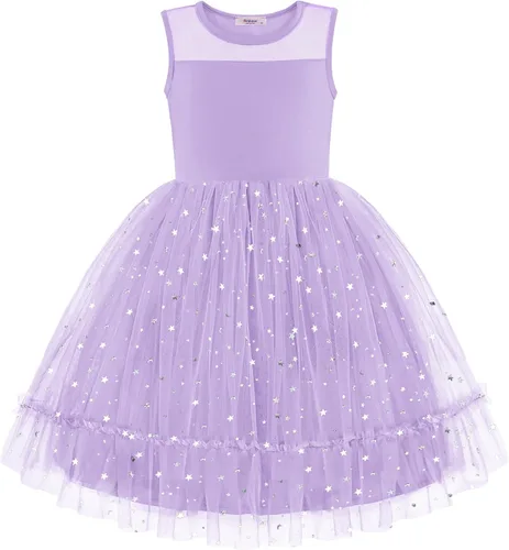Miniatura 17 de Arshiner Vestido Formal Sin Mangas para Niños Pequeños, Vestido de Tul de Brillo Elegante y Bonito, Vestido de Fiesta, Vacaciones, Vestidos