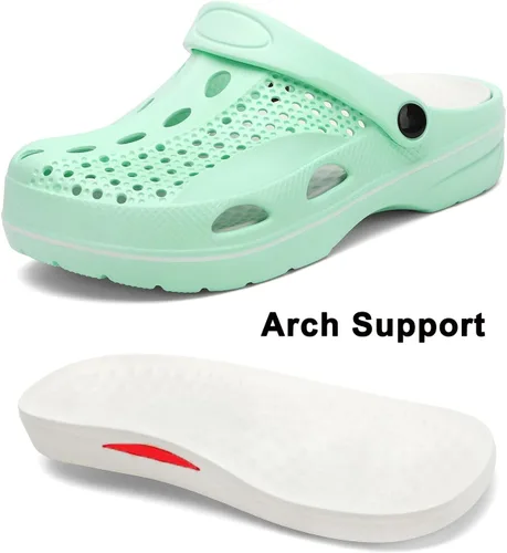 Miniatura 2 de Zuecos de jardín con soporte de arco para niños y niñas, pantuflas para interiores y exteriores, sandalias de playa, plantilla acolchada extraíble