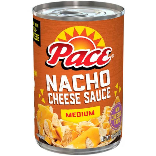 Salsa de queso para nachos mediana Pace, lata de 10.5 onzas