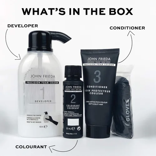 Miniatura 3 de Espuma de color John Frieda, precisión 4R Rojo Oscuro Marrón