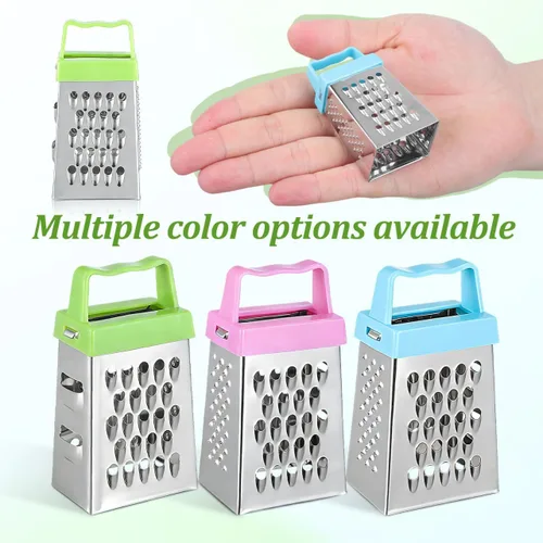 Miniatura 7 de OSALADI Mini rallador de queso, paquete de 6 ralladores de cocina de acero inoxidable para ajo, jengibre y verduras, triturador de caja multifunción
