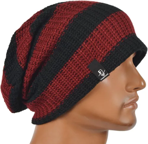 Miniatura 77 de FORBUSITE Gorro de punto largo holgado para hombre para verano e invierno, de gran