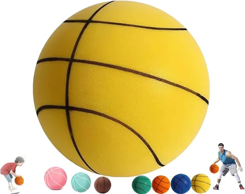 Miniatura 18 de Baloncesto silencioso, balón silencioso para interiores, baloncesto silencioso con asas, baloncesto de espuma silenciosa, baloncesto silencioso