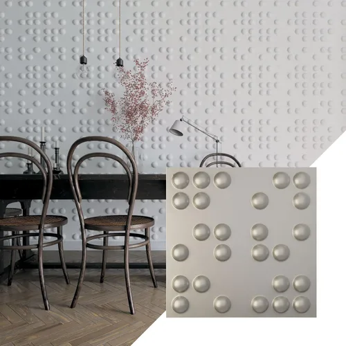 Miniatura 16 de Ekena Millwork WP20X20EMWH 19 5/8 pulgadas de ancho x 19 5/8 pulgadas de alto Emery EnduraWall Decorativo 3D Panel de pared cubre 2.67 pies cuadrados