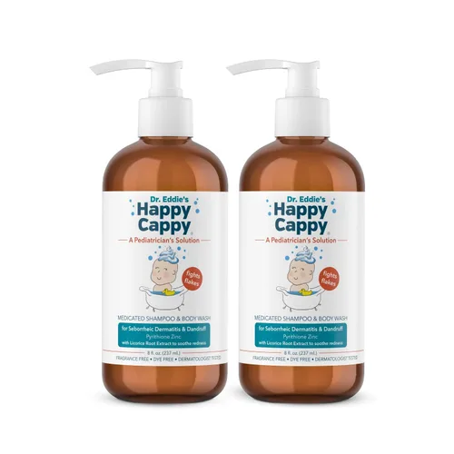 Miniatura 10 de Happy Cappy Champú medicado y gel de baño - Champú para caspa de bebé, ayuda a la tapa de la cuna y la dermatitis seborreica, reduce las escamas