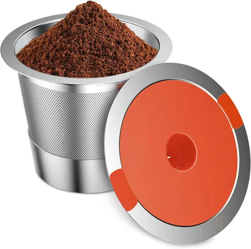 Tazas K Reutilizables Para Keurig Cápsulas de Café Reutilizables Compatibles con Cafeteras Keurig 1.0 y 2.0 de Una Sola Taza Taza K de Acero