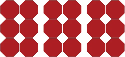 Miniatura 34 de LiteMark - Adhesivo octogonal extraíble (1.0 in, 160 unidades), color rojo