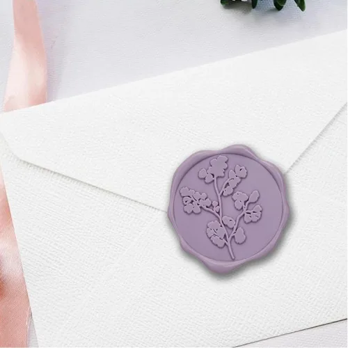 Miniatura 6 de Maidenhair Adhesivos de cera Adheve, 25 unidades, prefabricadas con cera de sellado real, color blanco Perla blanca