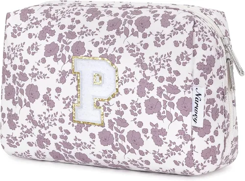 Miniatura 146 de Narwey Bolsa de maquillaje con inicial, regalos de graduación para adolescentes, niñas, niños y adolescentes, cosas de moda de 6 a 18 años, bolsa