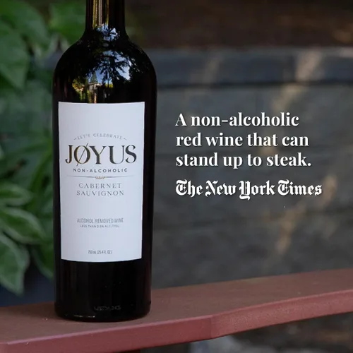 Miniatura 3 de Joyus Vino tinto sin alcohol, Cabernet Sauvignon, galardonado el mejor vino desalcoholizado de su clase, complejo y cálido, bajo en azúcar y bajo