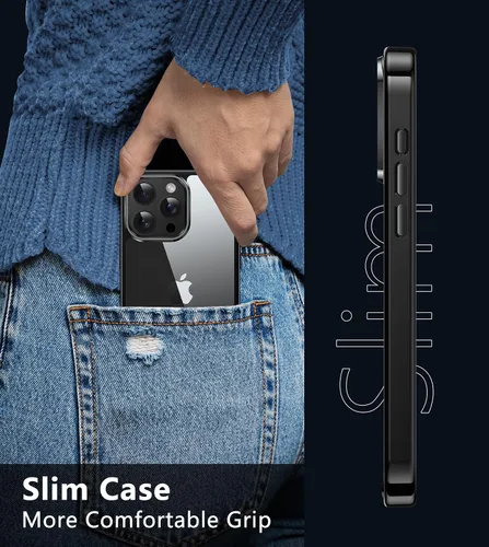 Miniatura 270 de FNTCASE Funda para iPhone 13 Pro-Max: Fundas magnéticas transparentes compatibles con Magsafe Slim anti amarillamiento protección contra caídas