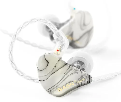 Miniatura 10 de BASN MMCX - Auriculares intraurales con monitor de oído, auriculares IEM de triple driver para músico y baterista, auriculares estéreo HiFi
