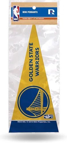 Miniatura 4 de Rico Industries NBA - Juego de mini banderines de fieltro de 4 x 9 pulgadas (incluye 8 piezas)