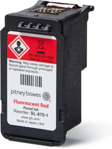 Miniatura 3 de Pitney Bowes SL-870-1 - Cartucho de tinta para SendPro Mailstation, tinta roja, 0.3 fl oz