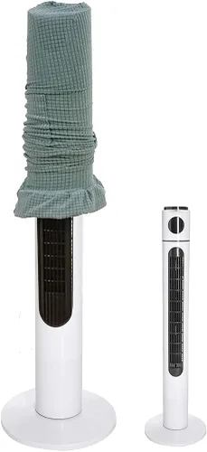 Cubierta antipolvo para ventilador de torre, impermeable, elástica, a prueba de polvo, protector de pie para ventilador de torre de pie, cubiertas