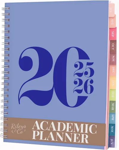 Miniatura 26 de Rileys - Agenda académica 2026-2027, agenda diaria, semanal y mensual, julio de 2026 a junio de 2027, páginas de notas para estudiantes