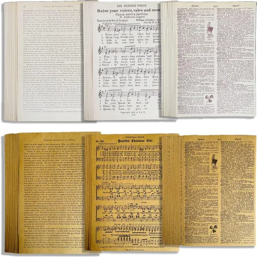 Papel vintage de 114 unidades por paquete, papel decorativo para álbumes de recortes, suministros de diario basura, efímera, materiales de