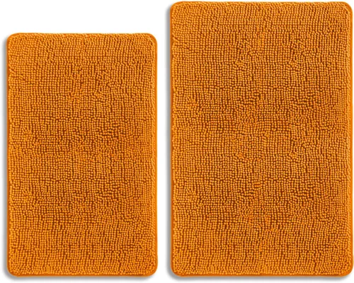 Miniatura 358 de Alfombra de baño pequeña de 12 x 18 pulgadas, lavable y absorbente, antideslizante, alfombra de baño de felpilla gruesa y suave para baño, ducha