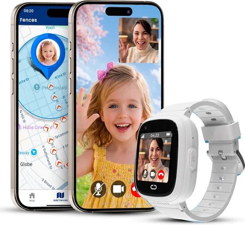 Miniatura 10 de Reloj para niños con localizador GPS, llamadas bidireccionales, seguimiento en tiempo real y alertas SOS - Reloj inteligente para niños