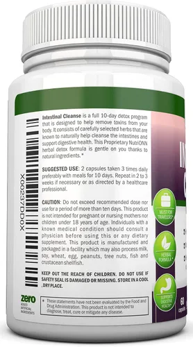 Miniatura 3 de Limpieza intestinal - Fórmula de desintoxicación de hierbas totalmente naturales - Programa completo de desintoxicación de 10 días - Ajenjo