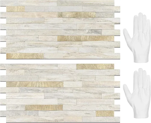 Miniatura 10 de STICKGOO 2 Hojas de Azulejos Adhesivos Despegables para Salpicadero, Azulejos Adhesivos para Salpicadero de Cocina y Baño, Aspecto de Madera Negro