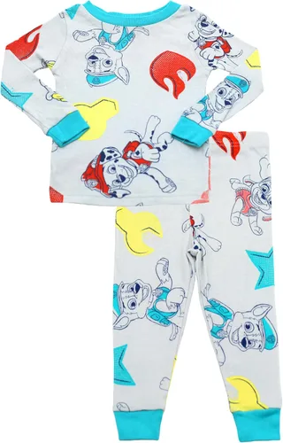 Miniatura 3 de Nickelodeon Paw Patrol Baby Shark Blue's Clues & You - Conjunto de pijama de algodón ajustado de 4 piezas